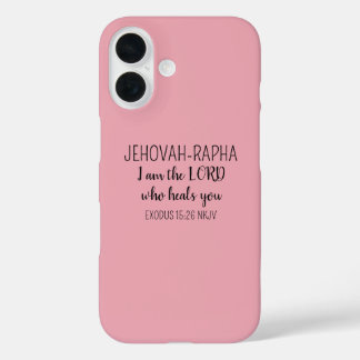 Herr, der heilt, Pink einfaches Christentum iPhone 16 Hülle