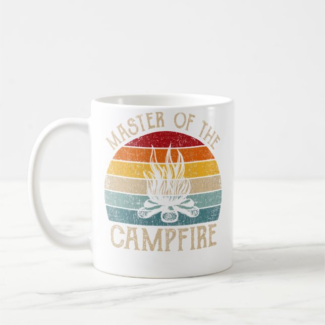 Herr des Lagerfeuers Camping Camper Kaffeetasse (Links)