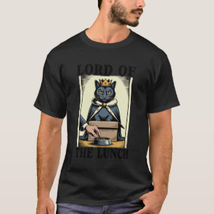 Herr Des Mittagessens Katzenliebhaber Katze In Box T-Shirt