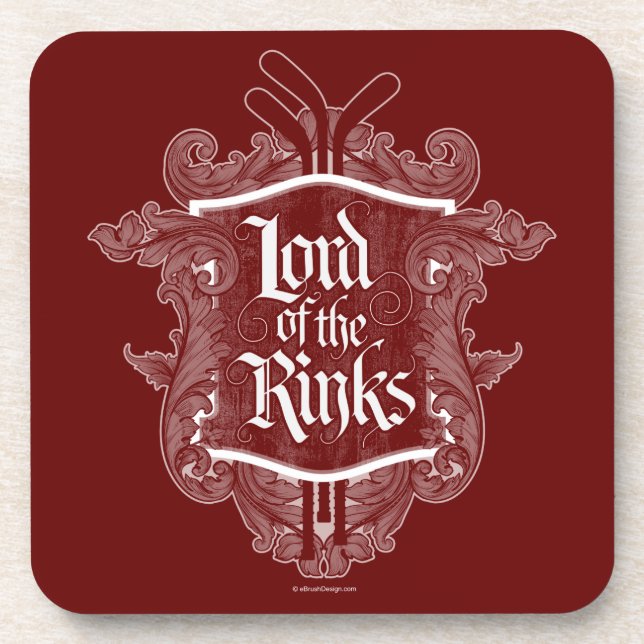 Herr des Rinks (Hockey) Getränkeuntersetzer (Vorderseite)