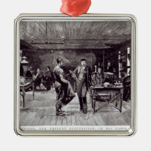 Herr Edison, der hervorragende Elektriker Ornament Aus Metall