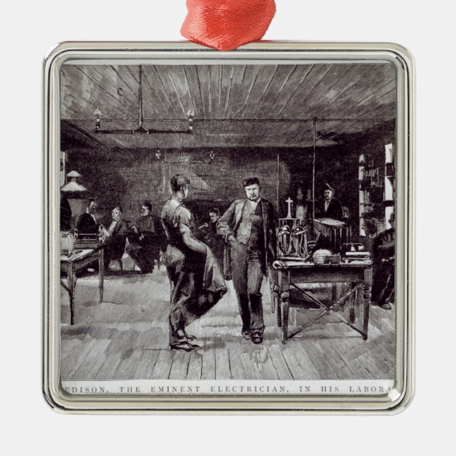 Herr Edison, der hervorragende Elektriker Ornament Aus Metall (Vorne)