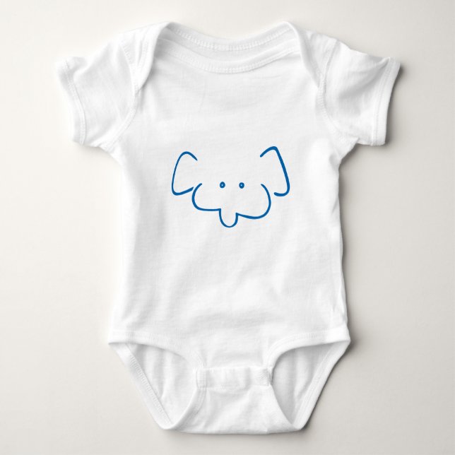 Herr Elephant Baby Strampler (Vorderseite)