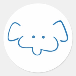 Herr Elephant Runder Aufkleber