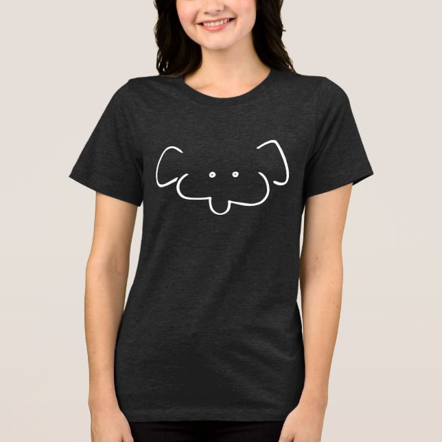 Herr Elephant Tri-Blend Shirt (Vorderseite)
