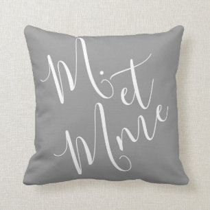 Herr et Mme (französischer Herr und Frau) Calligra Kissen