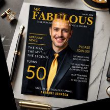 Herr Fabulous 50. Geburtstagsmagazin Cover Style