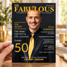 Herr Fabulous Schwarze Gold Überraschung 50. Gebur