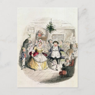 Herr Fezziwig's Ball, aus "A Christmas Carol" Feiertagspostkarte