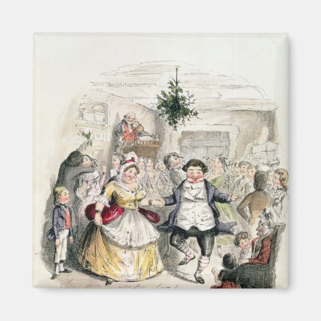 Herr Fezziwig's Ball, aus "A Christmas Carol" Magnet (Vorne)