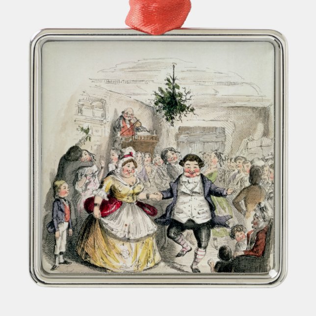 Herr Fezziwigs Ball, von 'einem Weihnachten Carol Silbernes Ornament (Vorne)