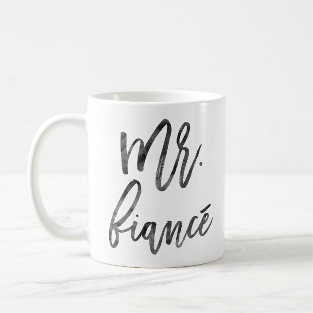 Herr Fiancé Inky Trendy Lettering Kaffeetasse (Links)