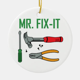 Herr Fix It Keramik Ornament