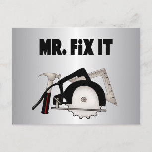 Herr Fix It Postkarte