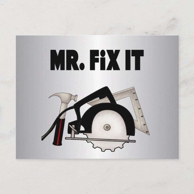 Herr Fix It Postkarte (Vorderseite)