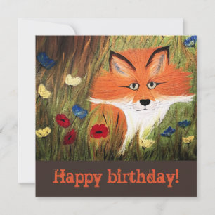 HERR FOX, Flachkarte, Geburtstag