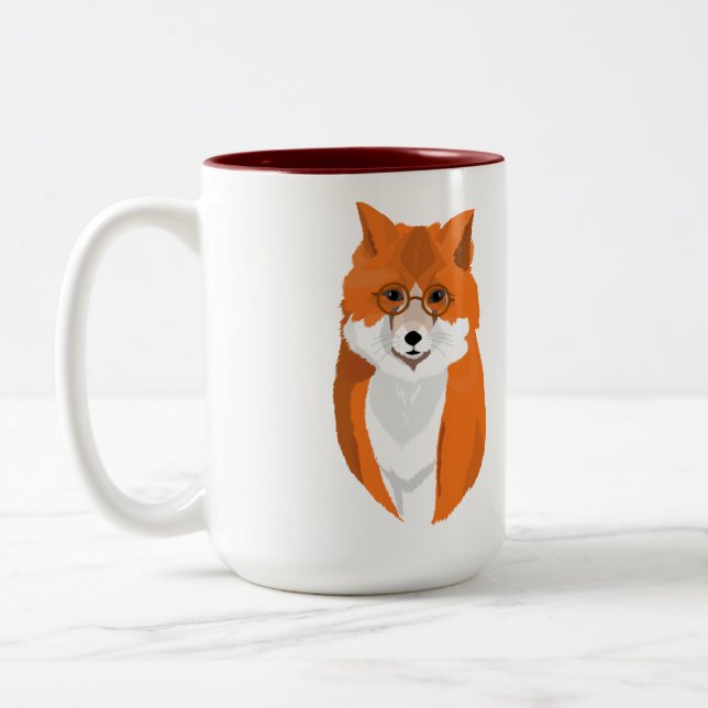 Herr Fox ist der Leser Zweifarbige Tasse (Links)