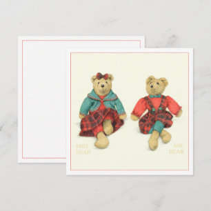 HERR & FRAU BEAR 5,25 Quadratische Klappkarte Feiertagskarte