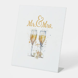 Herr & Frau Champagne Celebration Sockelschild