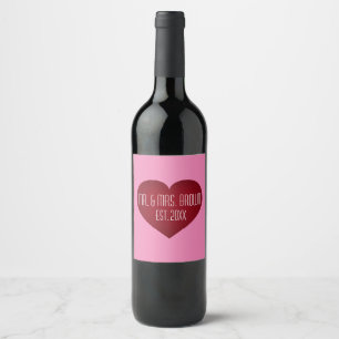Herr & Frau Crimson Heart Weinetikett