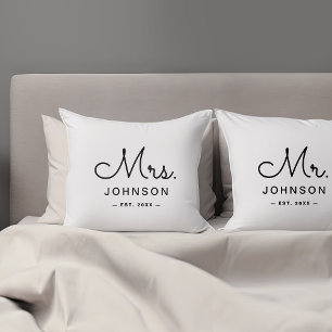 Herr & Frau Custom Nachname Kissen