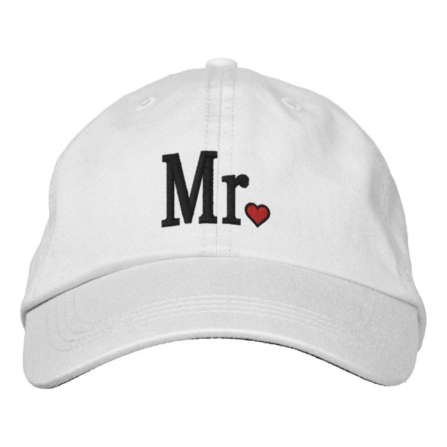 Herr & Frau Embroidery bestickte Cap Baseballkappe (Vorderseite)