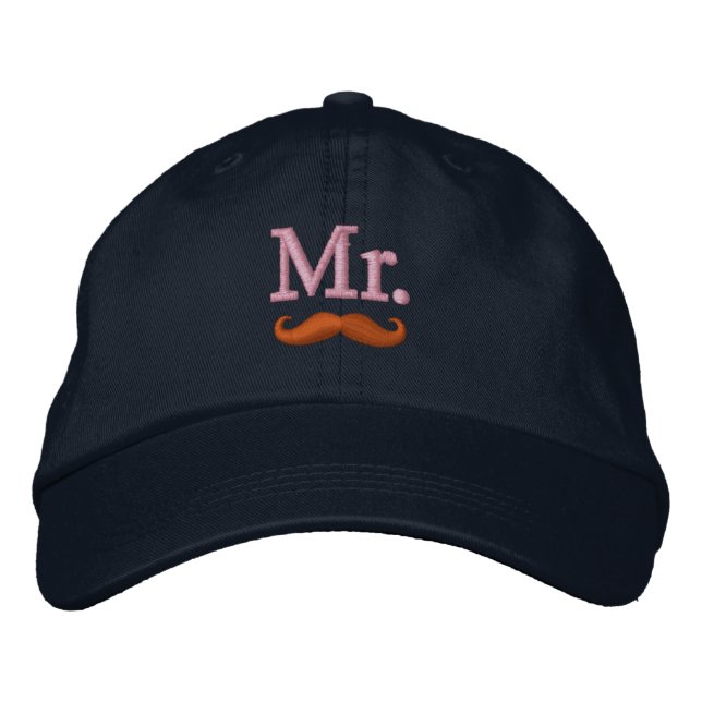 Herr & Frau Embroidery bestickte Cap Bestickte Baseballkappe (Vorderseite)