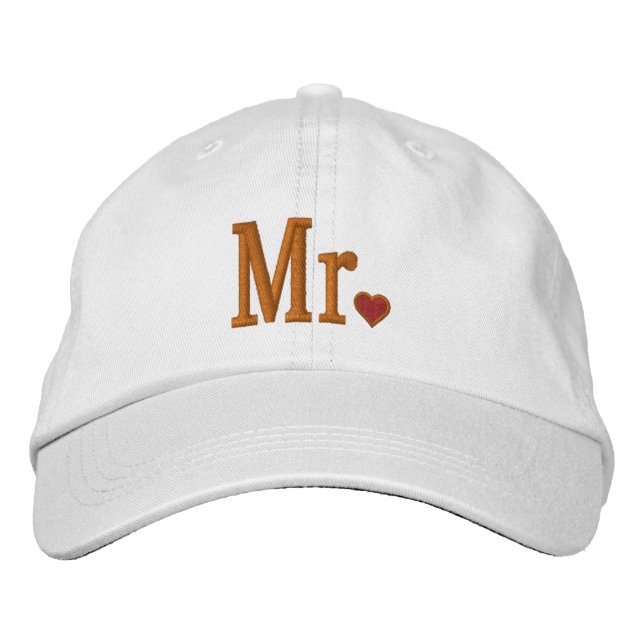 Herr & Frau Embroidery bestickte Cap Bestickte Baseballkappe (Vorderseite)