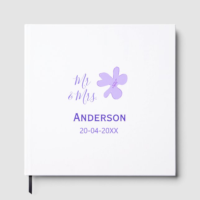 Herr & Frau Familienname Datum Jahr Hochzeitsgesch Gästebuch (Vorderseite)