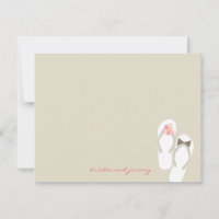 Herr & Frau Flip Flops Beach Hochzeit Danke Karte
