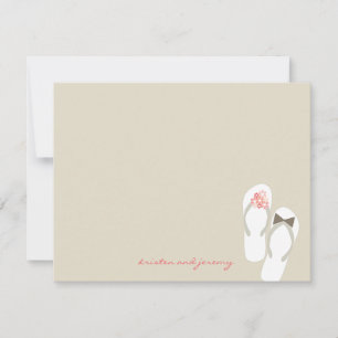 Herr & Frau Flip Flops Beach Hochzeit Danke Karte