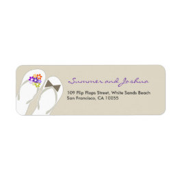 Herr & Frau Flip Flops Beach Hochzeitsplatten