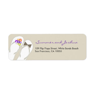 Herr & Frau Flip Flops Beach Hochzeitsplatten