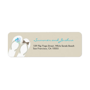 Herr & Frau Flip Flops Beach Hochzeitsplatten