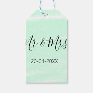 Herr & Frau fügen Familienname Datum Jahr Hochzeit Geschenkanhänger