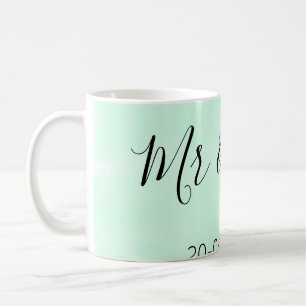 Herr & Frau fügen Familienname Datum Jahr Hochzeit Kaffeetasse