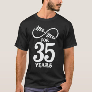 Herr & Frau für 35 Jahre 1. Hochzeitstag T-Shirt