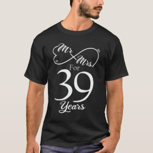 Herr & Frau für 39 Jahre 1. Hochzeitstag T-Shirt