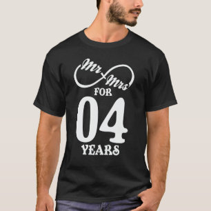 Herr & Frau für 4 Jahre 1. Hochzeitstag T-Shirt