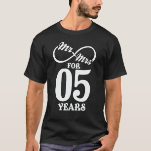 Herr & Frau für 5 Jahre 1. Hochzeitstag T-Shirt