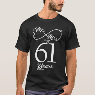 Herr & Frau für 61 Jahre 1. Hochzeitstag T-Shirt