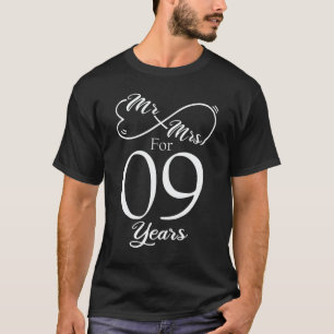 Herr & Frau für 9 Jahre 1. Hochzeitstag T-Shirt