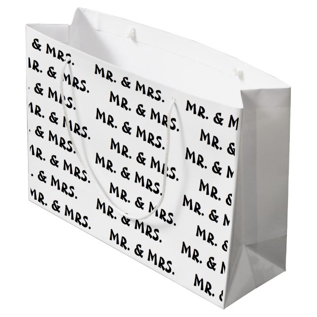 "Herr & Frau" Geschenktüte (Rückseite Schrägansicht)