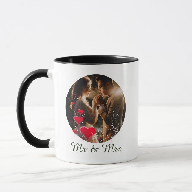Herr Frau Liebesvögel Fototasse Tasse (Links)