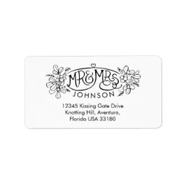 Herr & Frau Mistletoe zeichnend Antwort auf die Et Adressaufkleber