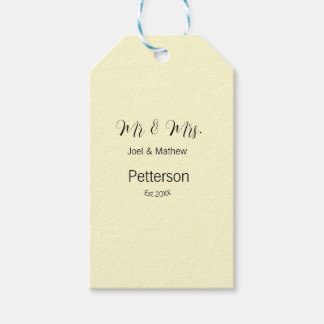 Herr & Frau Name seit Jahr Hochzeitspaar einfach g Geschenkanhänger