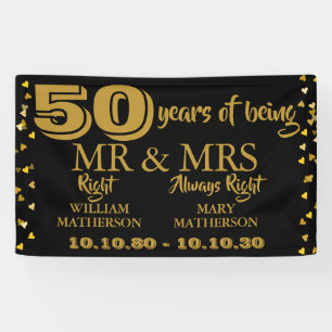 Herr Frau Richtig Lustig Goldene Hochzeit 50. Hoch Banner