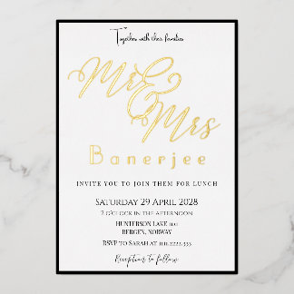 Herr & Frau Royal Wedding Foil Einladung