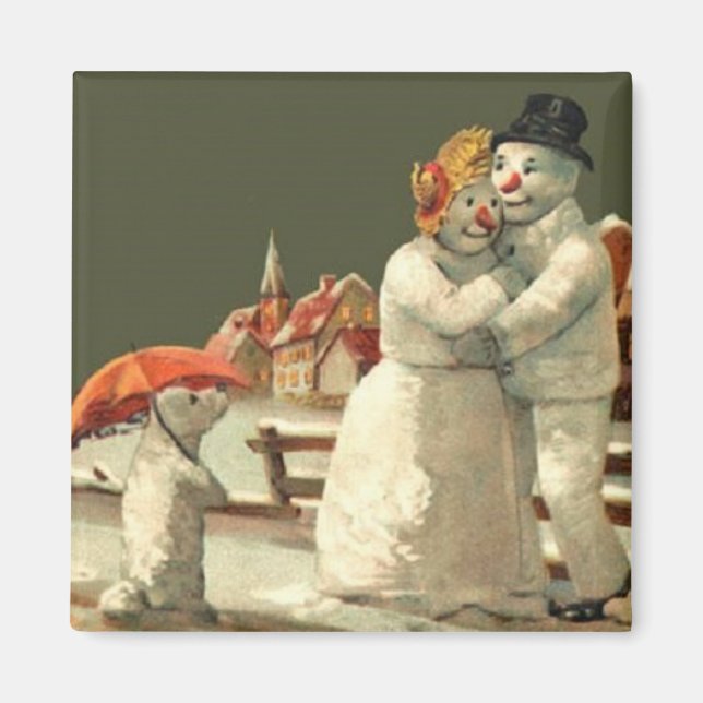 Herr & Frau Snowman Magnet (Vorne)