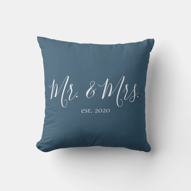 Herr & Frau Throw Pillow für das neue Jahr Kissen (Vorderseite)